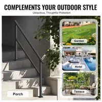 Balustradă-pentru-4-5-trepte-din-țeavă-pătrată-de-oțel-negru-138-cm