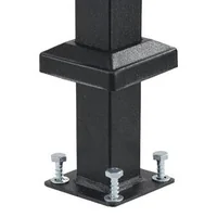 Balustradă-pentru-4-5-trepte-din-țeavă-pătrată-de-oțel-negru-138-cm
