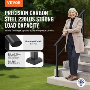 Balustradă-pentru-4-5-trepte-din-țeavă-pătrată-de-oțel-negru-138-cm