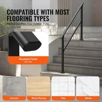 Balustradă-pentru-4-5-trepte-din-țeavă-pătrată-de-oțel-negru-138-cm