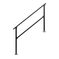 Balustradă-pentru-4-5-trepte-din-țeavă-pătrată-de-oțel-negru-138-cm