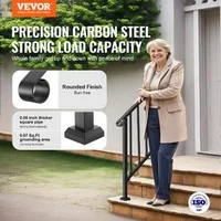 Balustradă-pentru-2-3-trepte-din-oțel-carbon-negru-cu-design-retro-arcuit