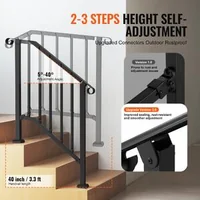 Balustradă-pentru-2-3-trepte-din-oțel-carbon-negru-cu-design-retro-arcuit