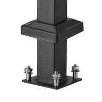 Balustradă-pentru-2-3-trepte-din-oțel-carbon-negru-cu-design-retro-arcuit