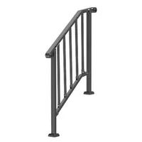 Balustradă-pentru-2-3-trepte-din-oțel-carbon-negru-cu-design-retro-arcuit