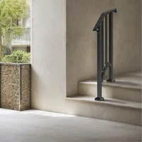 Balustradă-pentru-1-2-trepte-exterioare-din-oțel-negru-21-4-cm