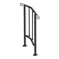 Balustradă-pentru-1-2-trepte-exterioare-din-oțel-negru-21-4-cm