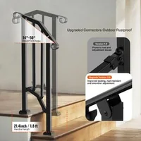 Balustradă-pentru-1-2-trepte-exterioare-din-oțel-negru-21-4-cm