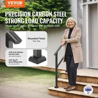 Balustradă-pentru-2-3-trepte-exterioare-din-oțel-negru-țeavă-pătrată