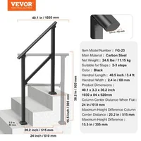 Balustradă-pentru-2-3-trepte-exterioare-din-oțel-negru-țeavă-pătrată