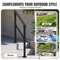 Balustradă-pentru-trepte-exterioare-2-3-trepte-2-bucăți-oțel-negru-țeavă-pătrată