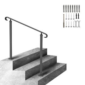 Balustradă-pentru-scări-exterioare-fier-forjat-neagră-pentru-2-3-trepte-reglabilă-capacitate-portantă-165-lb