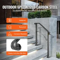 Balustradă-pentru-scări-exterioare-Arch-2-din-fier-forjat-neagră-pentru-2-3-trepte-design-elegant-capacitate-de-încărcare