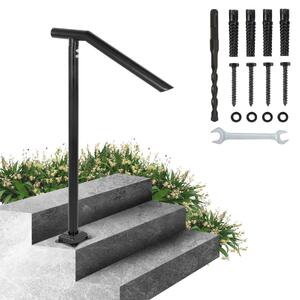Balustradă-pentru-1-3-trepte-din-oțel-capacitate-de-150-kg-neagră-cu-kit-de-montaj