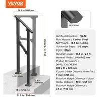 Balustradă-pentru-1-2-trepte-din-oțel-negru-țeavă-pătrată-unghi-reglabil-la-20-35