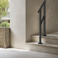 Balustradă-pentru-1-2-trepte-din-oțel-negru-țeavă-pătrată-unghi-reglabil-la-20-35