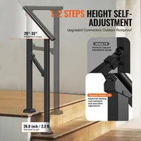Balustradă-pentru-1-2-trepte-din-oțel-negru-țeavă-pătrată-unghi-reglabil-la-20-35