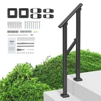 Balustradă-pentru-1-2-trepte-din-oțel-negru-țeavă-pătrată-unghi-reglabil-la-20-35