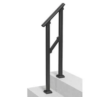 Balustradă-pentru-1-2-trepte-din-oțel-negru-țeavă-pătrată-unghi-reglabil-la-20-35