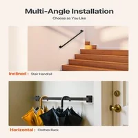 Balustradă-pentru-rafturi-91-cm-oțel-negru-țeavă-pătrată-capacitate-113-kg