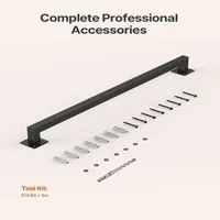 Balustradă-pentru-rafturi-91-cm-oțel-negru-țeavă-pătrată-capacitate-113-kg