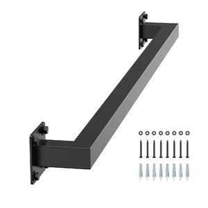Balustradă-pentru-rafturi-91-cm-oțel-negru-țeavă-pătrată-capacitate-113-kg
