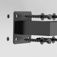Balustradă-pentru-rafturi-91-cm-oțel-negru-țeavă-pătrată-capacitate-113-kg