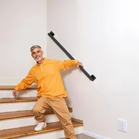Balustradă-pentru-rafturi-91-cm-oțel-negru-țeavă-pătrată-capacitate-113-kg