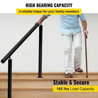 Balustradă-pentru-1-3-trepte-aluminiu-și-fier-neagră-unghi-reglabil-0-60-capacitate-de-încărcare-75-kg