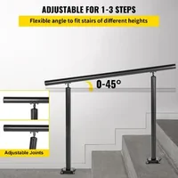 Balustradă-pentru-1-3-trepte-aluminiu-și-fier-neagră-unghi-reglabil-0-60-capacitate-de-încărcare-75-kg