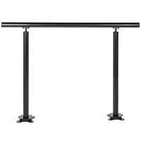 Balustradă-pentru-1-3-trepte-aluminiu-și-fier-neagră-unghi-reglabil-0-60-capacitate-de-încărcare-75-kg