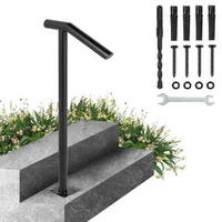 Balustradă-pentru-1-2-trepte-neagră-din-țeavă-rotundă-de-50-mm-capacitate-de-200-kg