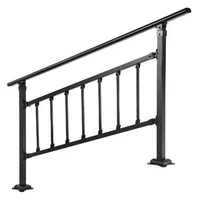 Balustradă-pentru-1-4-trepte-din-fier-forjat-neagră-capacitate-de-300-kg