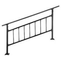 Balustradă-pentru-1-4-trepte-din-fier-forjat-neagră-capacitate-de-300-kg