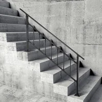 Balustradă-pentru-1-4-trepte-din-fier-forjat-neagră-capacitate-de-300-kg