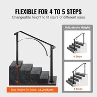 Balustradă-din-fier-forjat-pentru-4-sau-5-trepte-neagră-distanță-între-stâlpi-142-cm