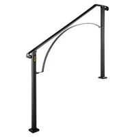 Balustradă-din-fier-forjat-pentru-4-sau-5-trepte-neagră-distanță-între-stâlpi-142-cm