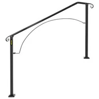 Balustradă-din-fier-forjat-pentru-4-sau-5-trepte-neagră-distanță-între-stâlpi-142-cm