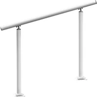 Balustradă-pentru-trepte-exterioare-121-cm-aluminiu-și-fier-reglabilă-0-45-albă-75-kg