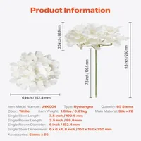 Hortensii-artificiale-65-bucăți-albe-din-mătase-și-polietilenă-înălțime-25-cm