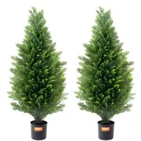 Topiari-artificiali-de-cedru-91-4-cm-set-de-2-bucăți-polietilenă-protecție-UV-cu-ghiveci