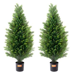 Topiari-artificiali-de-cedru-91-4-cm-set-de-2-bucăți-polietilenă-protecție-UV-cu-ghiveci