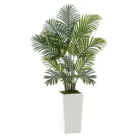 Palmier-areca-artificial-121-9-cm-set-de-2-bucăți-12-tulpini-cu-ghiveci-alb
