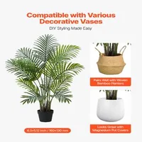 Palmier-areca-artificial-121-9-cm-set-de-2-bucăți-12-tulpini-cu-ghiveci-alb