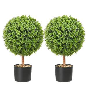 Topiari-artificiali-din-cimișir-61-cm-set-de-2-bucăți-formă-de-bilă-cu-ghivece-protecție-UV