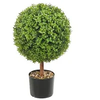 Topiari-artificiali-din-cimișir-61-cm-set-de-2-bucăți-formă-de-bilă-cu-ghivece-protecție-UV