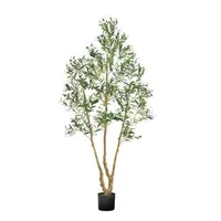 Copac-artificial-de-măslin-213-4-cm-cu-ghiveci-negru-cu-peste-1424-frunze-și-80-de-fructe