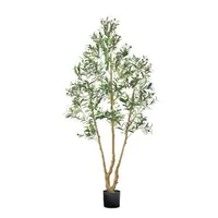 Copac-artificial-de-măslin-213-4-cm-cu-ghiveci-negru-cu-peste-1424-frunze-și-80-de-fructe