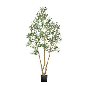 Copac-artificial-de-măslin-213-4-cm-cu-ghiveci-negru-cu-peste-1424-frunze-și-80-de-fructe