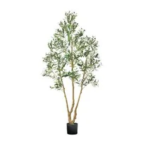 Copac-artificial-de-măslin-213-4-cm-cu-ghiveci-negru-cu-peste-1424-frunze-și-80-de-fructe